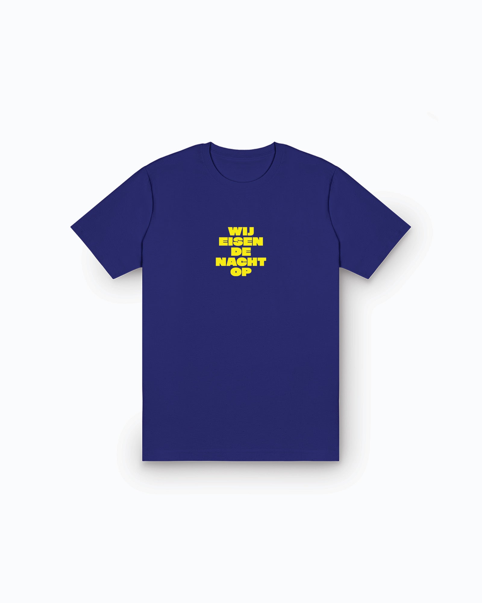 Wij Eisen De Nacht Op T-Shirt Blauw
